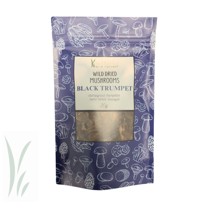 Dried Wild Black Trumpet Mushrooms / 20 g.