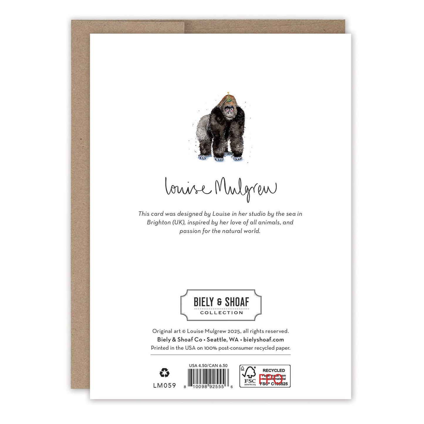 Handsome Gorilla Birthday Card