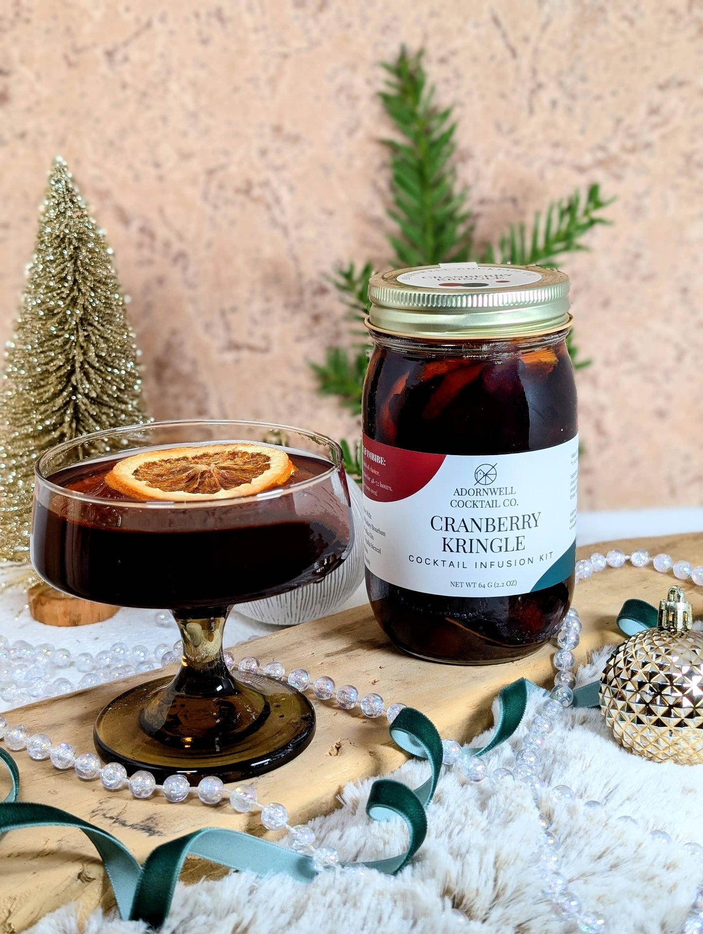 Adornwell Cocktail Co. - Cranberry Kringle Holiday Cocktail Infusion Kit