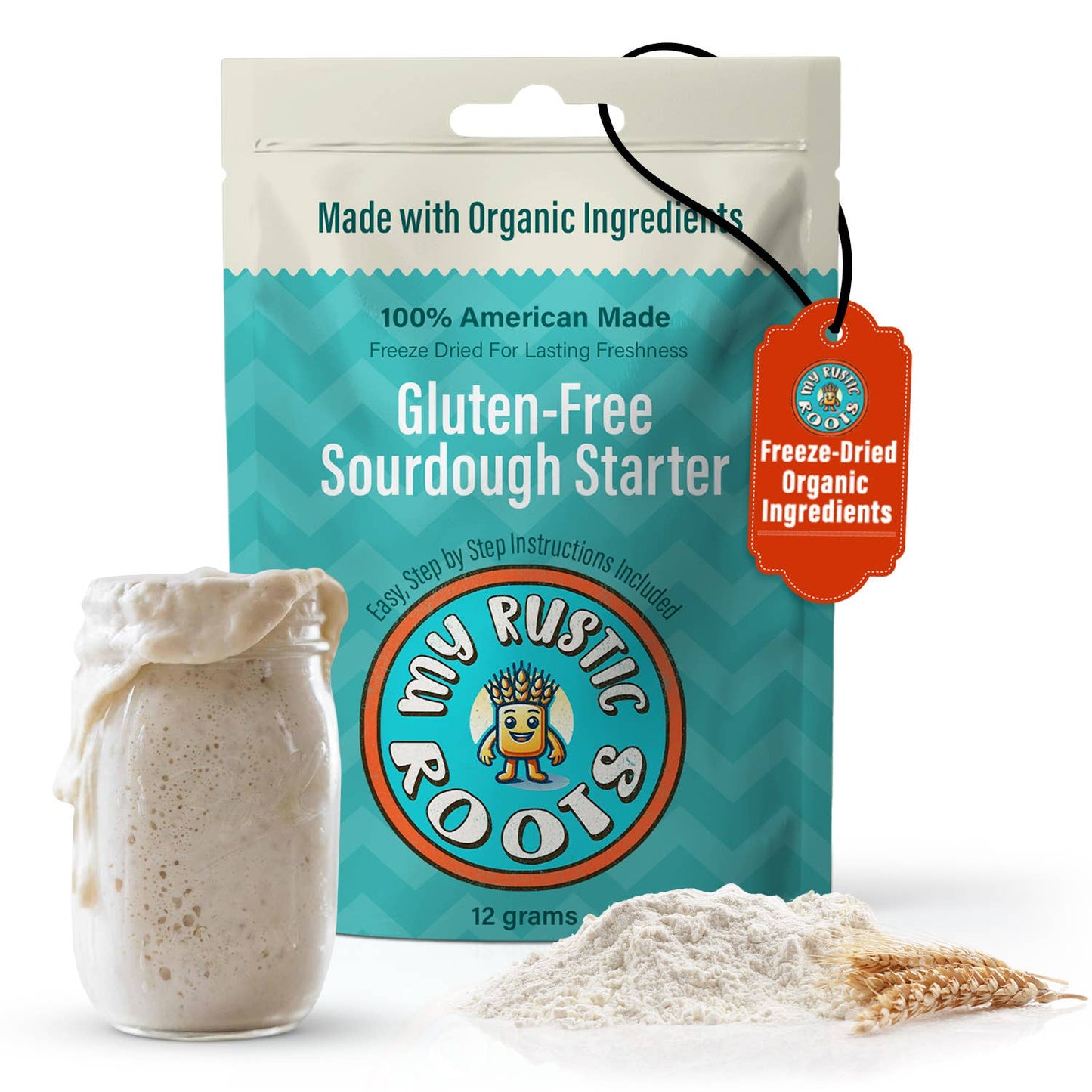 Organic, Non GMO GLUTEN FREE Sourdough Starter 12 gram.