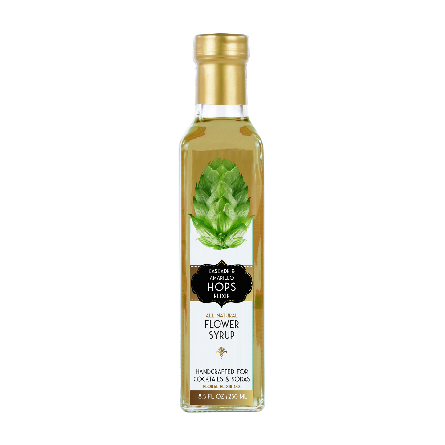 Floral Elixir Co. - Hops Elixir.
All Natural Cocktail & Soda Syrup.: Small - 2 oz/60mL