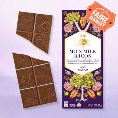 Mo's Milk Chocolate Smoked Bacon & Salt Bar: 45% Cacao