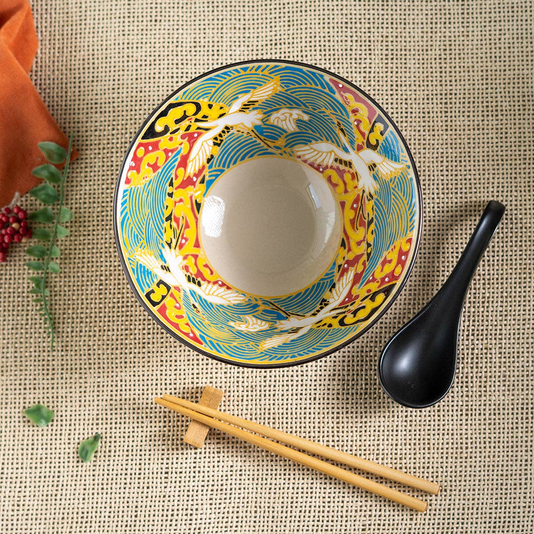 Japanese Crane Ramen Bowl Set | Urban Tokyo