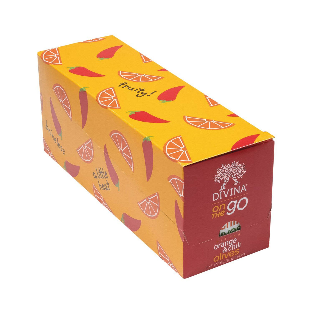On the Go Pitted Orange & Chili Olives