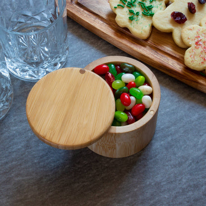 Salt Cellar Spice Storage Box with Magnetic Swivel Lid