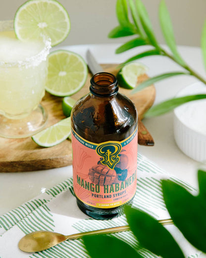Portland Syrups | Mango Habanero Syrup 12oz  - cocktail / mocktail drink mixer