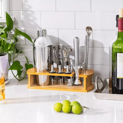 Stainless Steel Cocktail Shaker & Bartender Tool Set