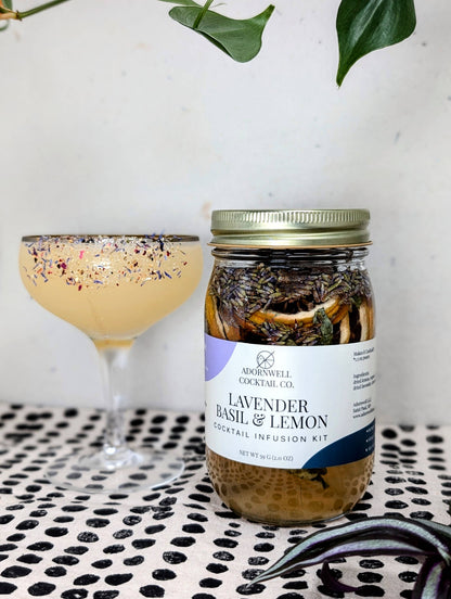 Adornwell Cocktail Co. - Lavender Basil & Lemon Cocktail Infusion Kit