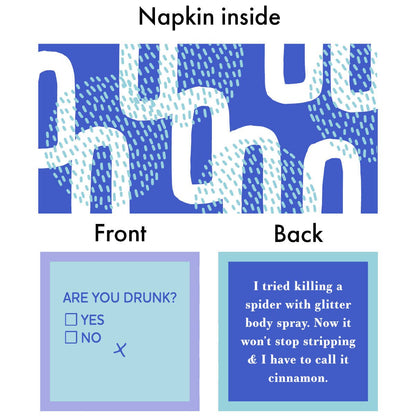 NAPKIN Cancel plans | Funny Home Gift | Cocktail Napkin