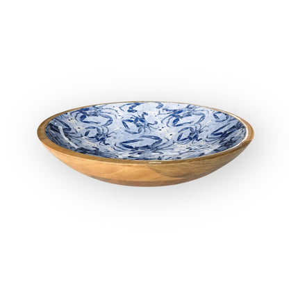 Blue Watercolor Crab Shallow 10"