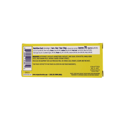 Mini Dark Chocolate Bar w/ Banana & Coconut - Gourmet