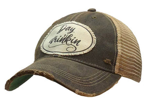 Vintage Life - Day Drinkin' Distressed Trucker Hat Baseball Cap