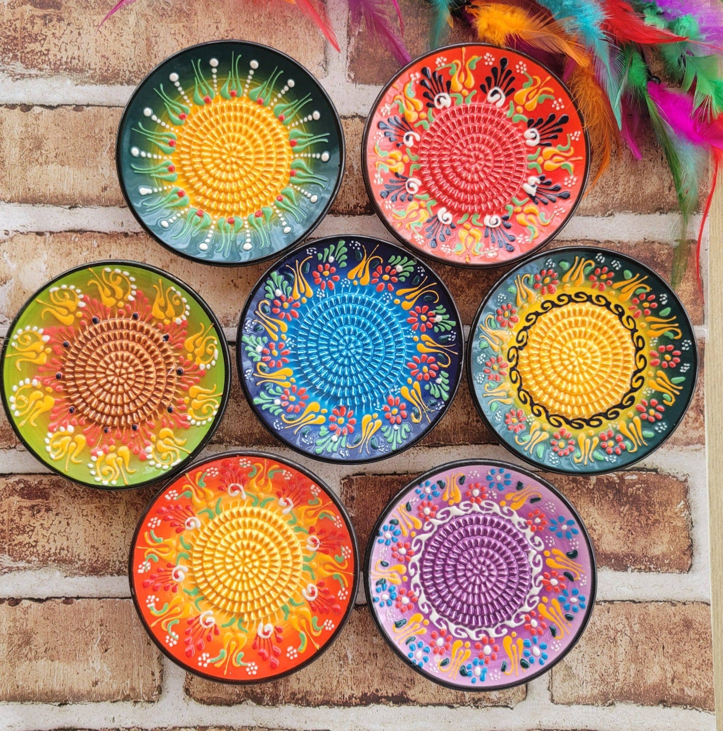 Handmade Turkish Ceramic Garlic Grater Plates