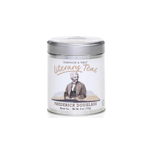 Simpson & Vail Frederick Douglass black tea blend – 4oz literary tin with global black teas honoring equality and strength.