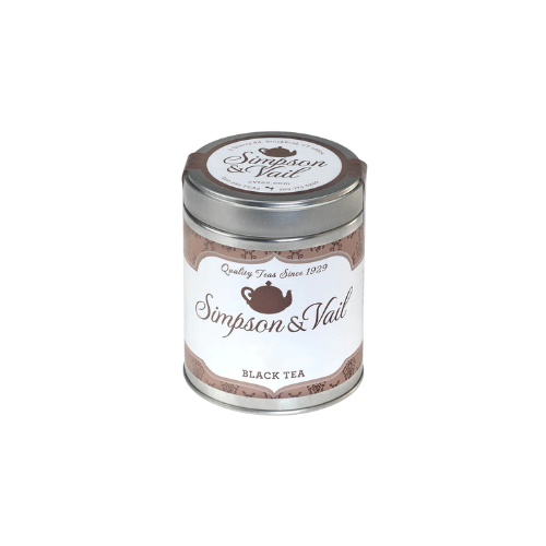 Simpson & Vail Chai French Vanilla black tea – 4oz tin with chai spices and creamy vanilla flavor.