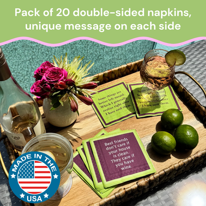 NAPKIN Cancel plans | Funny Home Gift | Cocktail Napkin