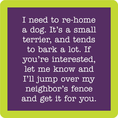 Drinks on Me - COASTER Rehome Dog | Funny Party Gift | Home Bar Decor