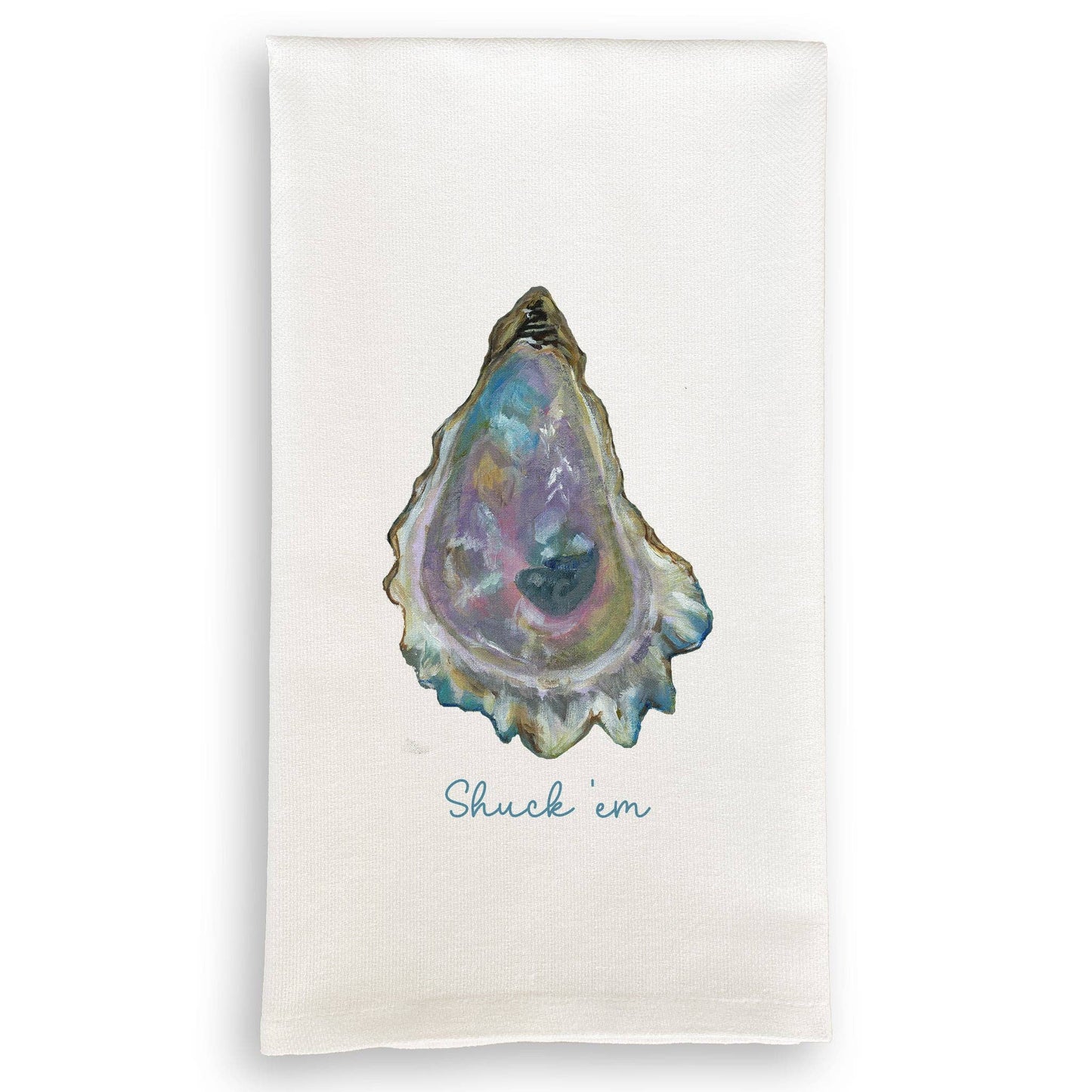 French Graffiti - Purple Oyster with Shuck 'em: Dishtowel