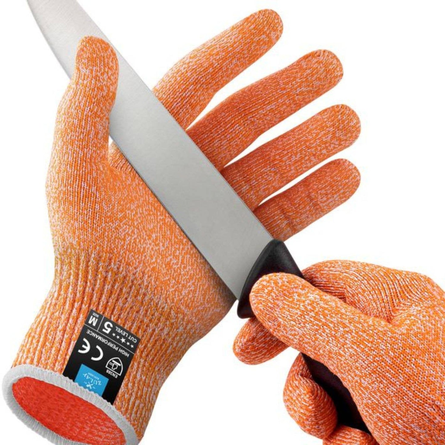 Zulay Kitchen - Cut Resistant Gloves Level 5 Protection - Medium: White