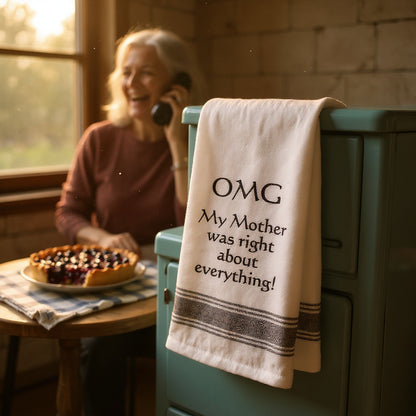 Wild Hare Designs Dish Towel – OMG My Mother Was Right About Everything