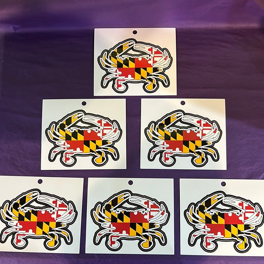 Crab MD Flag 4" Sticker Die Cut