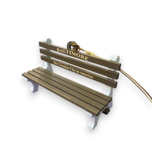 Leroy Christmas Ornaments 3D Baltimore Bench