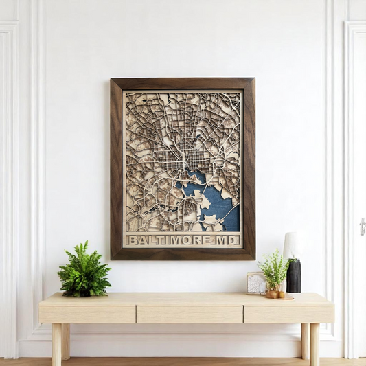 Leroy 12x16 Frame Map- Baltimore
