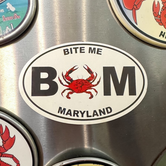 Bite Me Crab Decowood Magnet