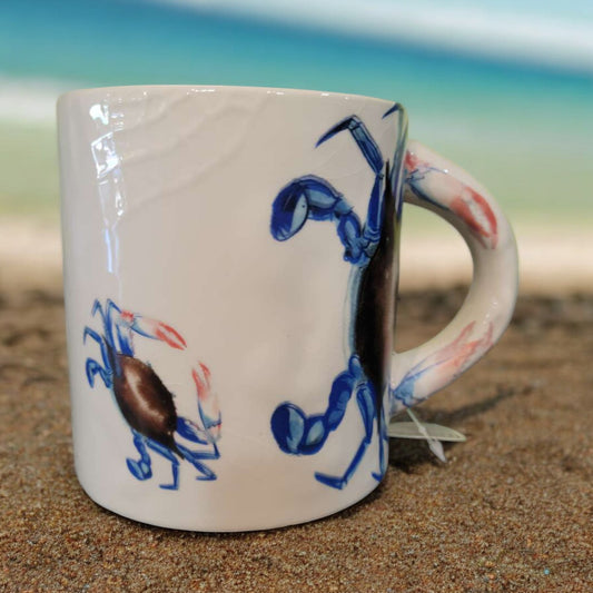 Chesapeake Bay Blue Crab Mug Claw Handle