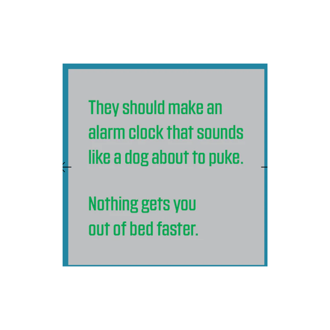 Drink On Me Coaster: Alarm Clock