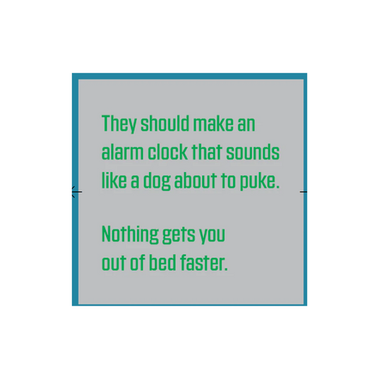 Drink On Me Coaster: Alarm Clock