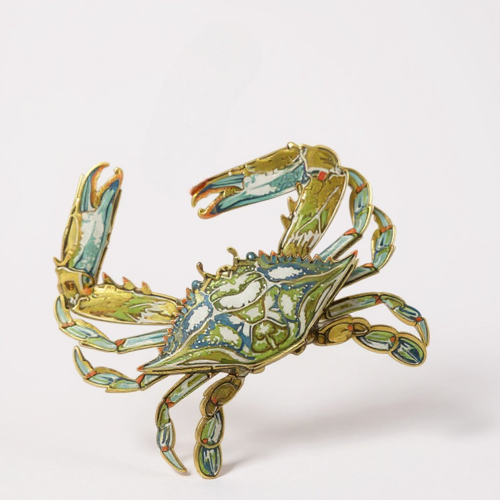 3D Brass Crab Ornament – Maryland Coastal Holiday Décor
