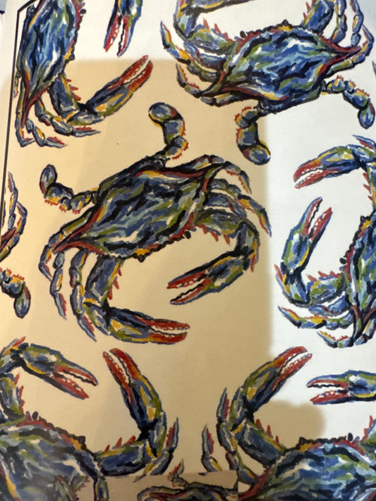 Maryland Kitchen Towel MD Watercolor Crabs