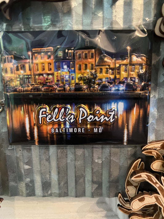 Fell's Point Night Scene Magnet