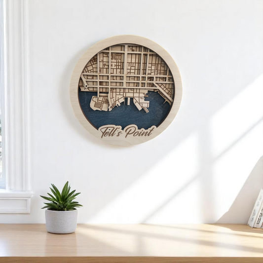 Leroy Small 3D Round Map- Fell's Point