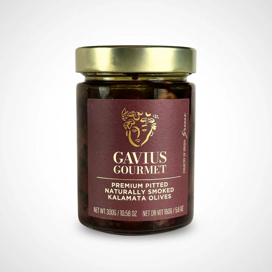 Gavius Gourmet Premium Pitted Naturally Smoked Kalamata Olives