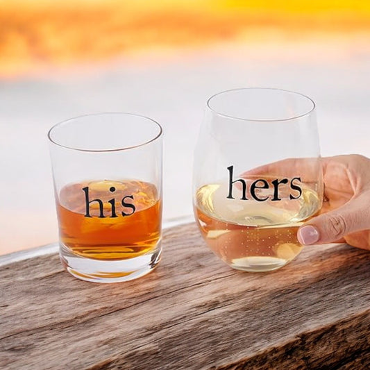 His & Hers Cocktail Glasses (Individual)