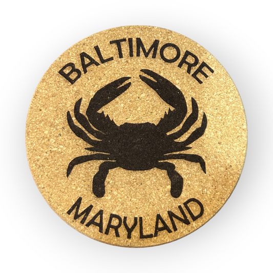 Leroy Cork Coasters Baltimore Crab