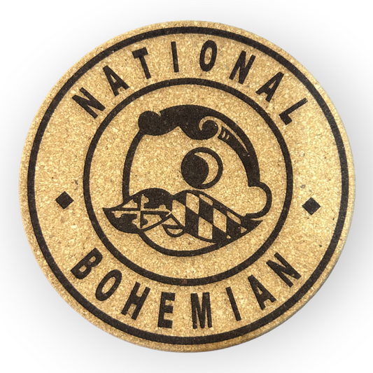 Leroy Cork Coasters Natty Boh flag mustache