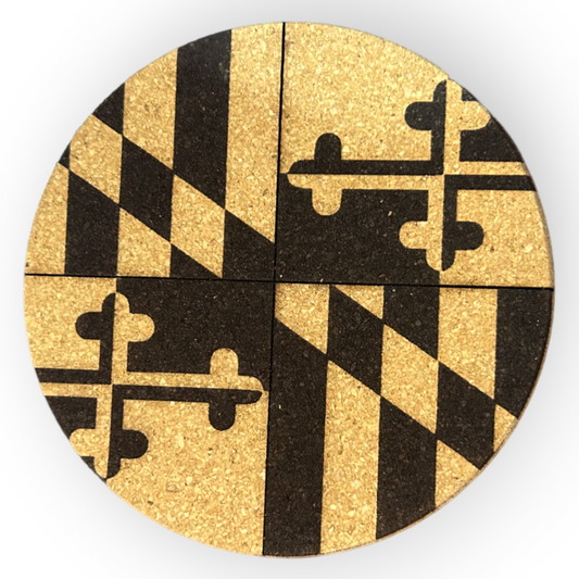 Leroy Cork Coasters MD Flag