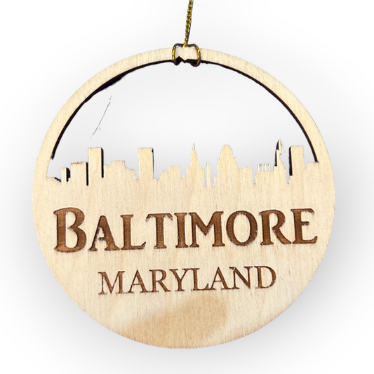Leroy Christmas Ornaments Baltimore Skyline