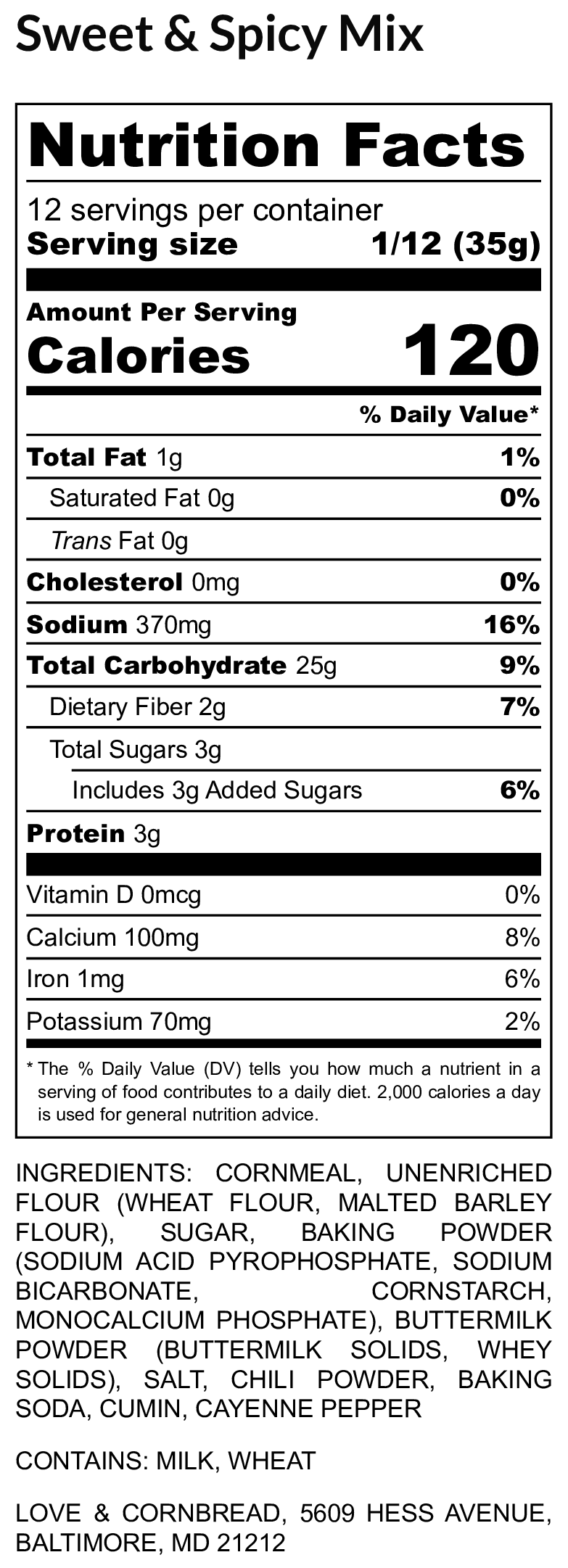 Love & Cornbread - Sweet & Spicy Cornbread Mix