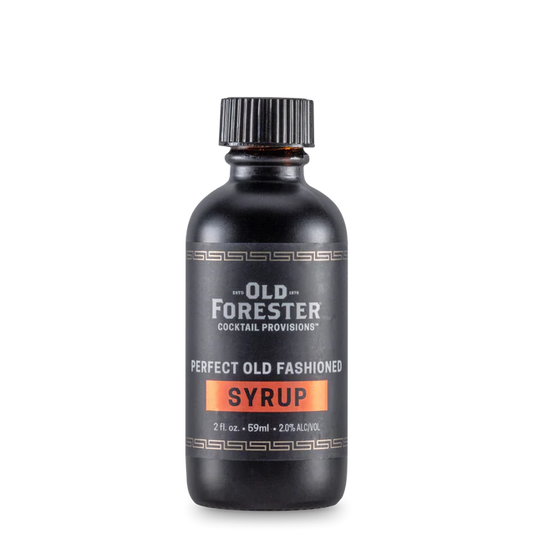 Bottle of Old Forester Perfect Old Fashioned Syrup – 4oz cocktail syrup made with real bourbon, bitters, and sugar.