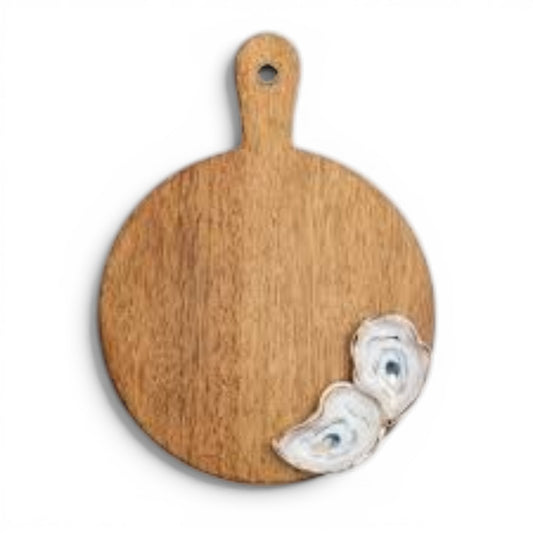 Round Wood Oyster Serving Board