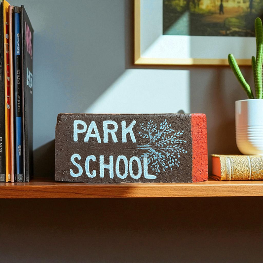 Linda Amtmann Hand Painted Brick-  Park School