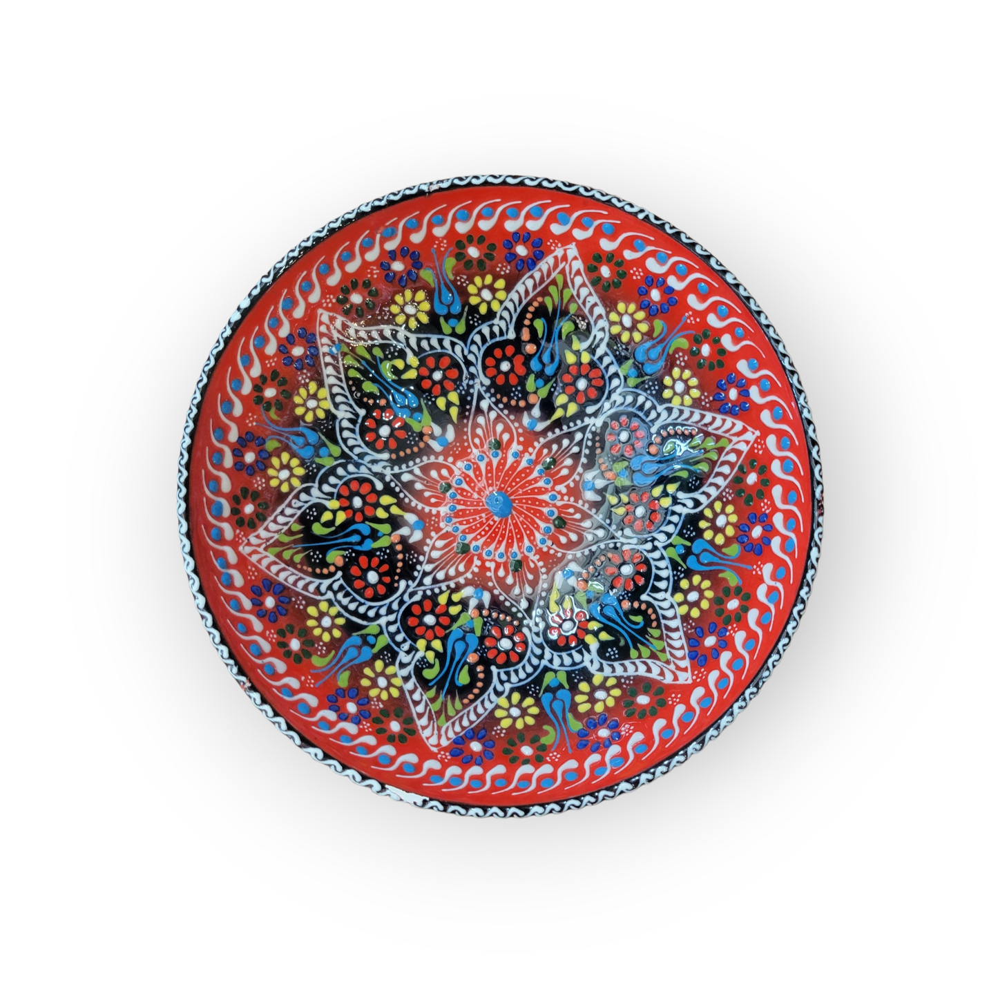 4" Round Embossed Ceramic Bowl