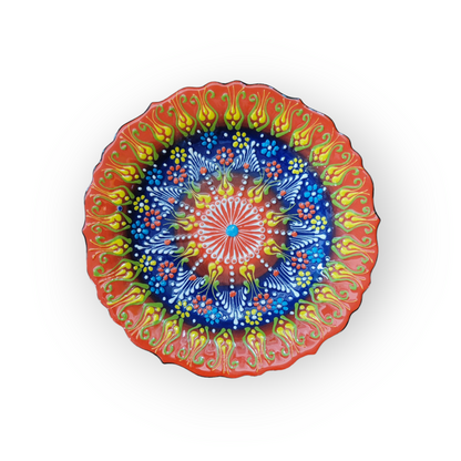 4" Round Embossed Ceramic Bowl