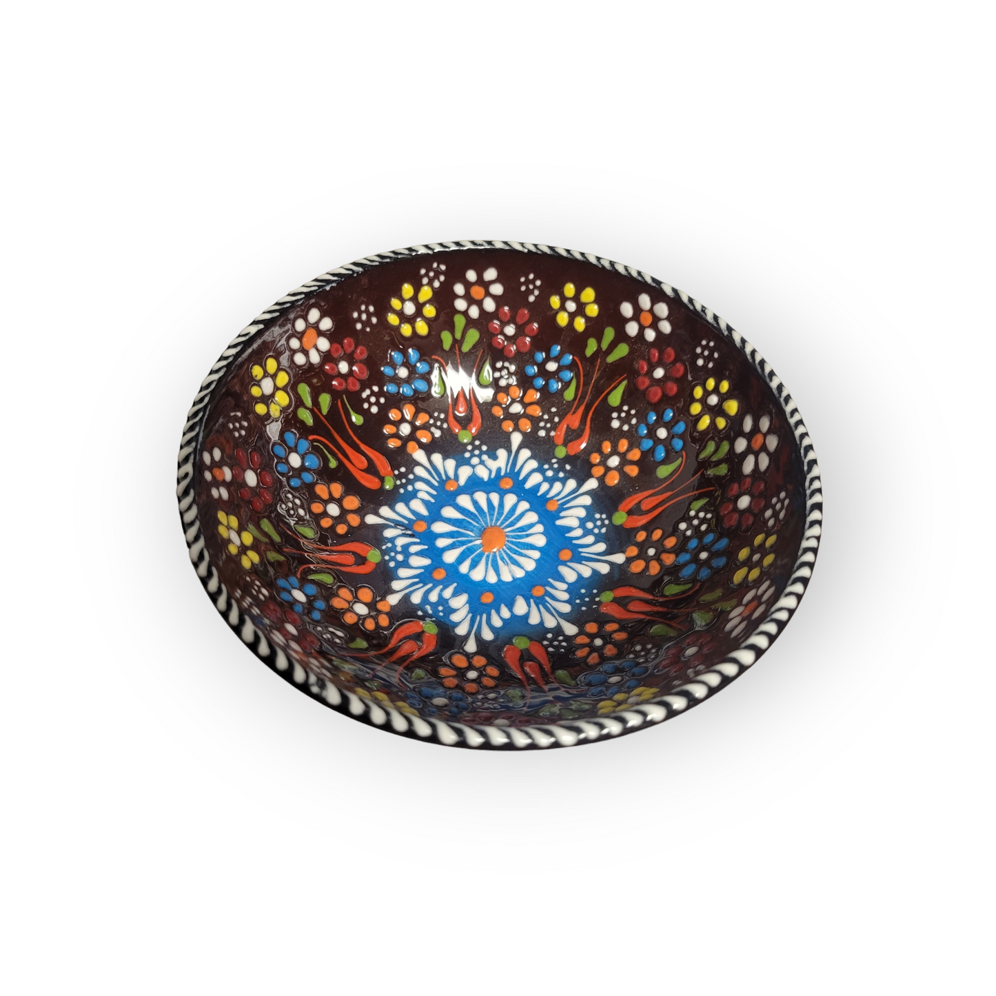 6" Round Embossed Ceramic Bowl