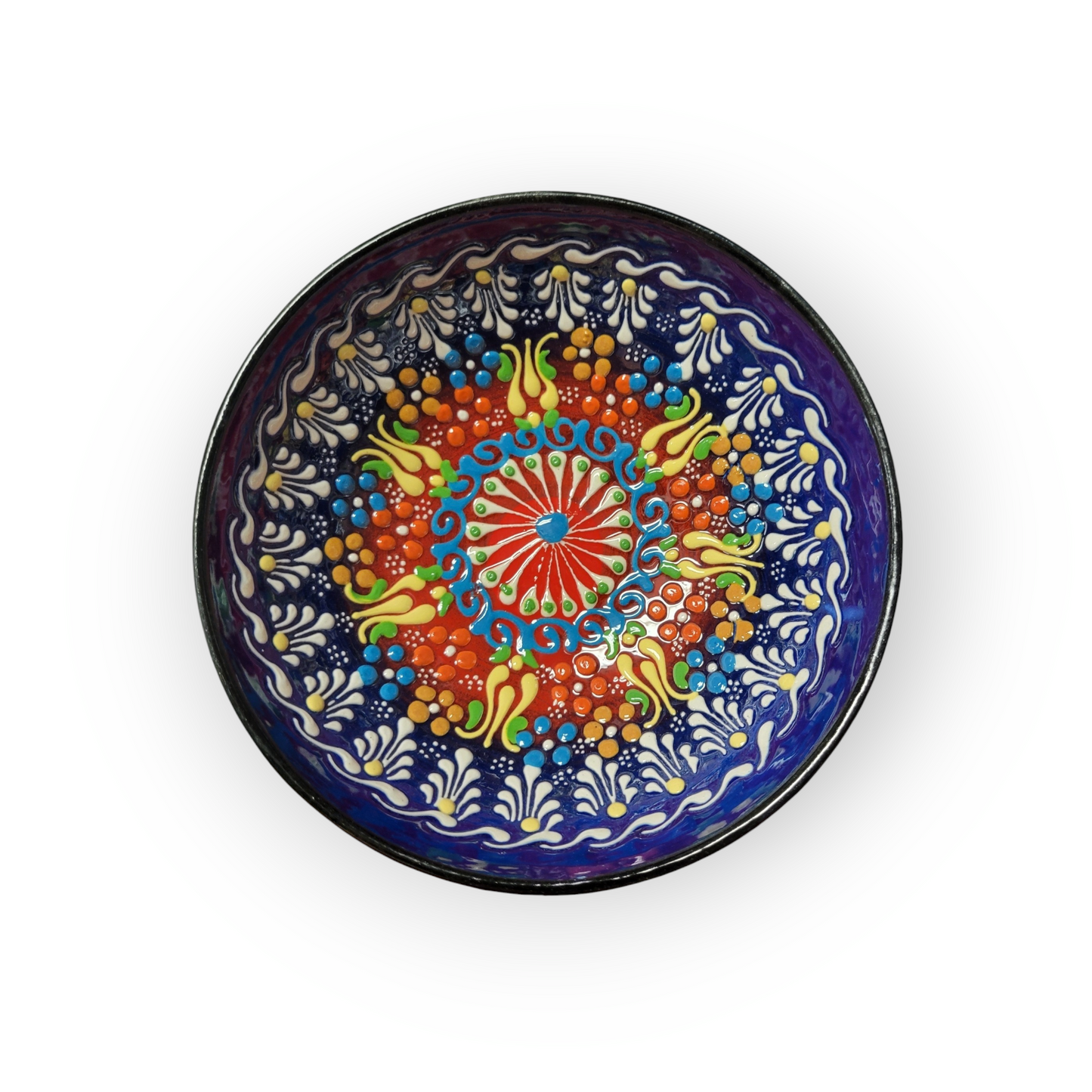6" Round Embossed Ceramic Bowl