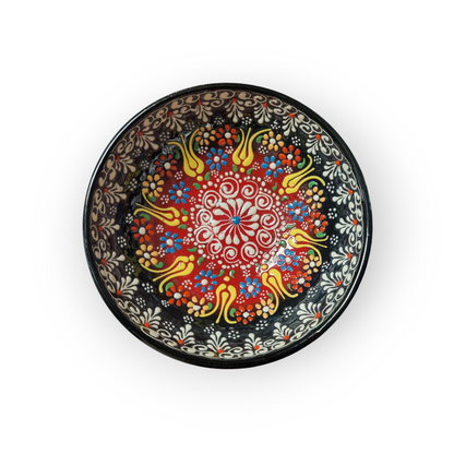 6" Round Embossed Ceramic Bowl